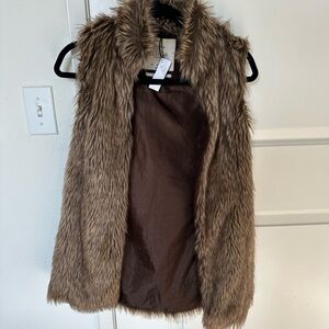 Bershka faux fur vest for fall